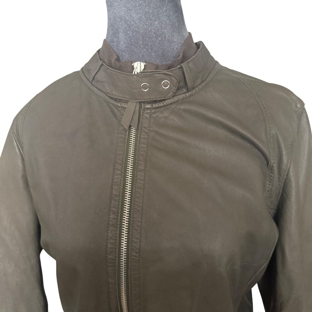 Brogden Womens Leather Jacket L Brown - Picture 2 of 6